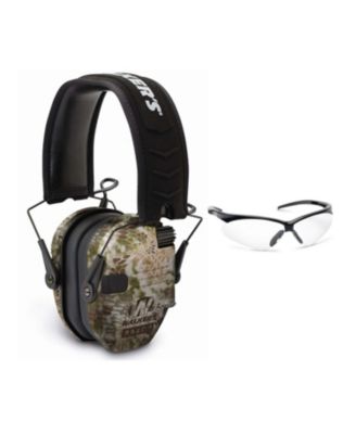 Walker's Razor Slim Electronic Hearing Muffs (Camo) and Shooting Glasses Kit