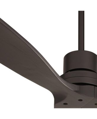 52" Delta-Wing DC Modern Industrial 3 Blade Indoor Outdoor Ceiling Fan Remote Control Matte Black Wood Damp Rated for Patio Exterior House Porch Gazebo Garage Barn - Casa Vieja