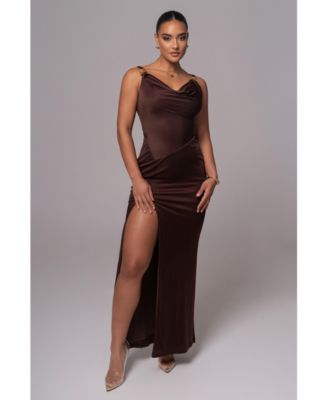 Women's Cowl Neck Chain Dress