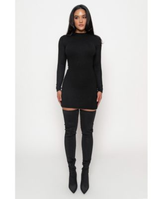 Women's Scarf Draped Mini Dress