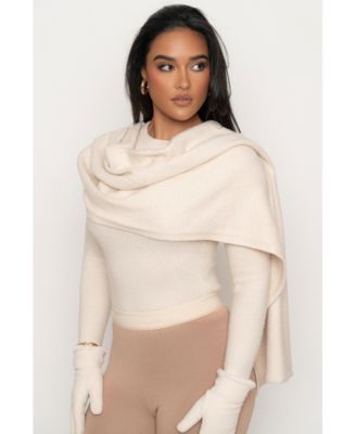 Women's Ribbed Scarf Top