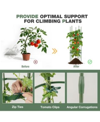 3 Pack 60 inch Adjustable Tall Plant Support Trellis for Climbing Plants