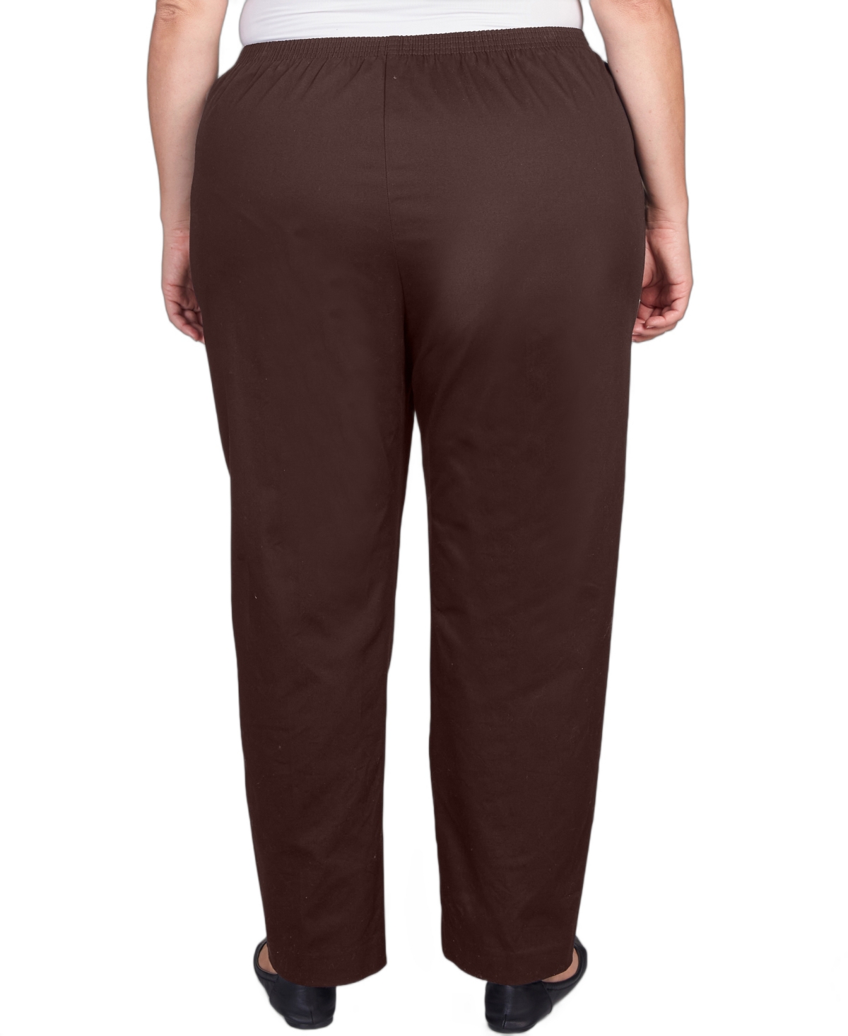 Alfred Dunner Plus Size Mid-rise Straight Leg Short Length Casual Pants