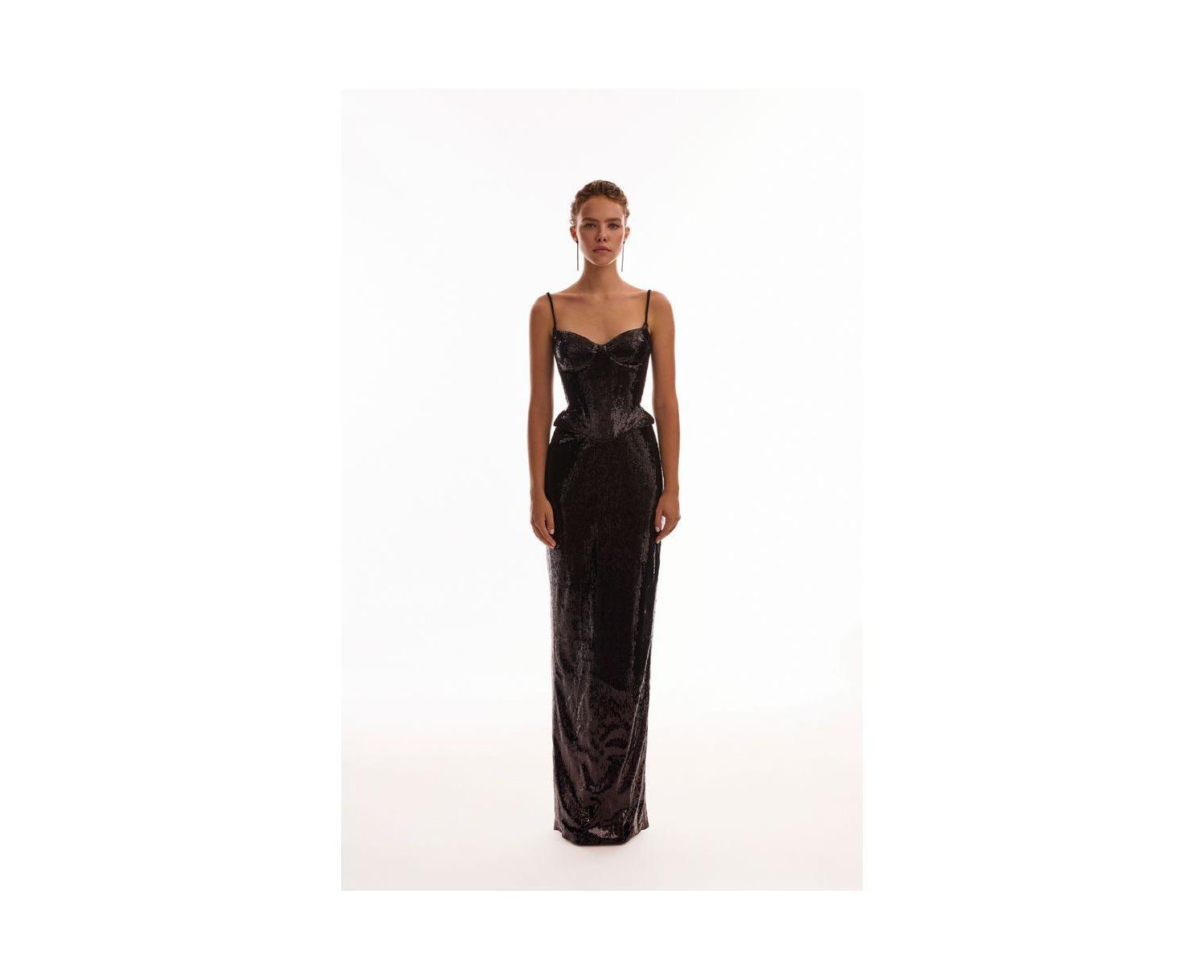 Women's Dramatic fitted sequined maxi skirt