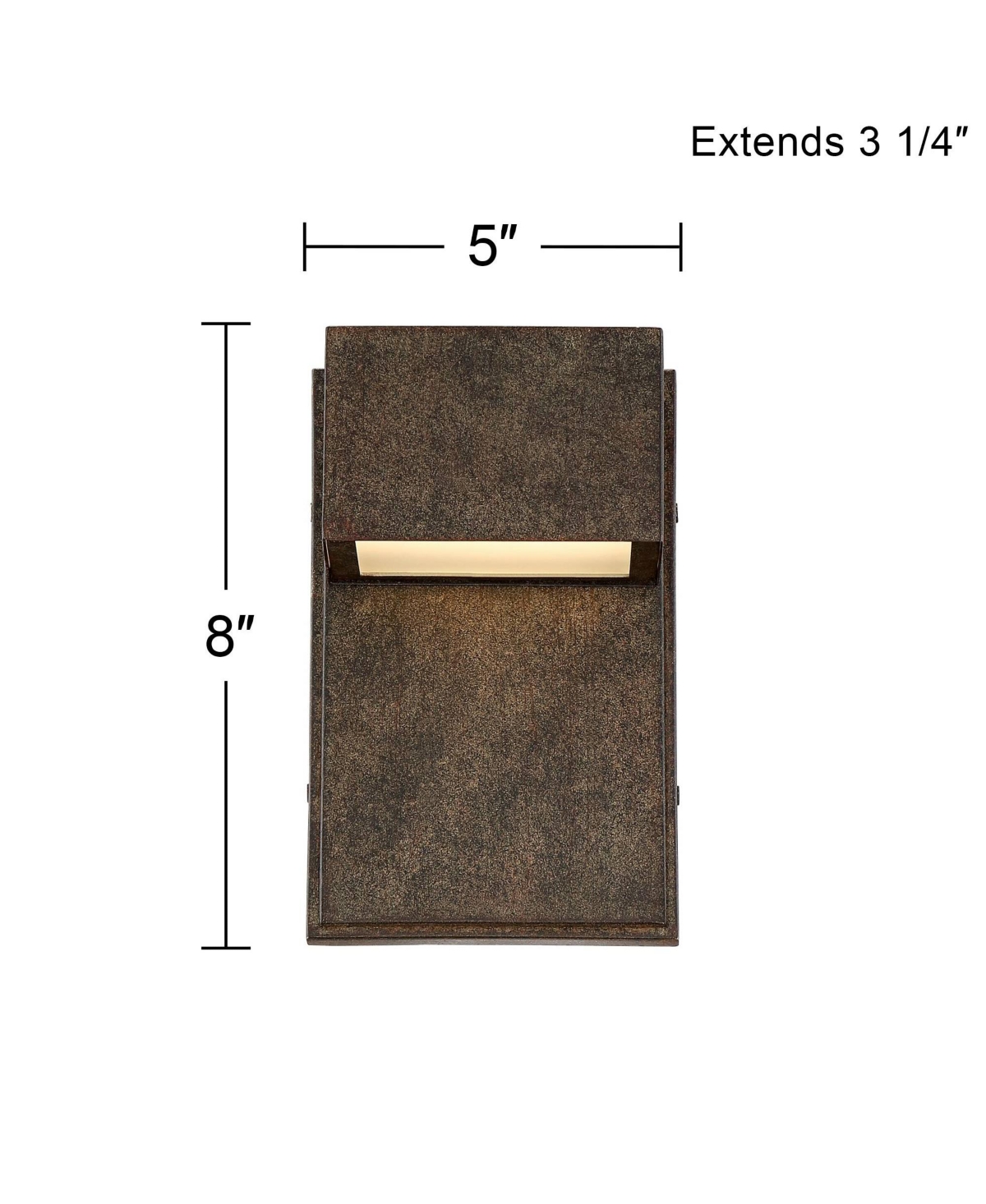 Lyons Modern Industrial Outdoor Wall Light Fixtures Set of 2 Bronze Black Box Frame Led 8" for Post Exterior Barn Deck House Porch Yard Patio Garage G