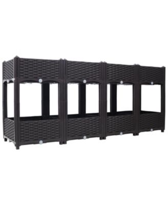 Raised Garden Box 63"x15.7"x27.7" Elevated Outdoor Planter