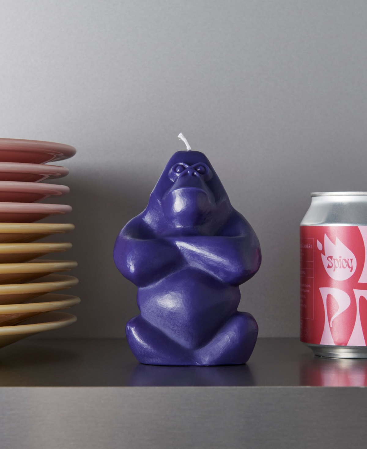 Kosta Boda Gabba Gabba Hey Candle In Blue