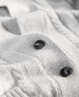 Women's 100% Cashmere Cable-Knit Cropped Cardigan Sweater, Macy's Exclusive