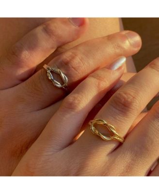 Knot Sterling Silver Adjustable Ring