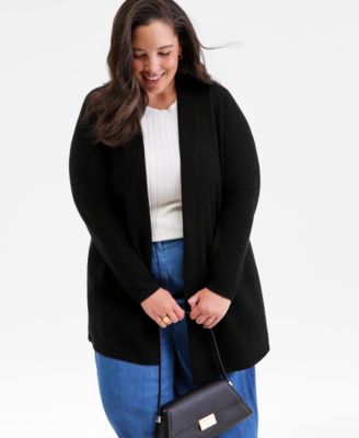 Plus Size 100% Cashmere Duster Cardigan, Macy's Exclusive 