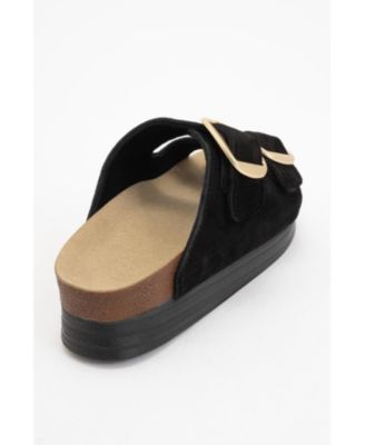 Harbor Suede Leather Two-Strap Sandal (Women)