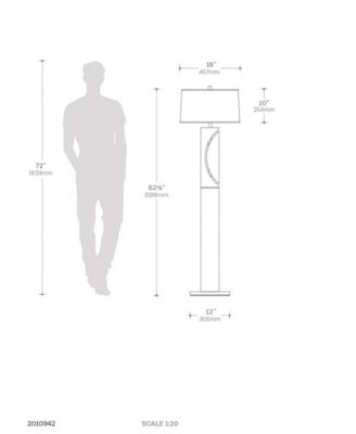 63" Metal Half Moon Floor Lamp