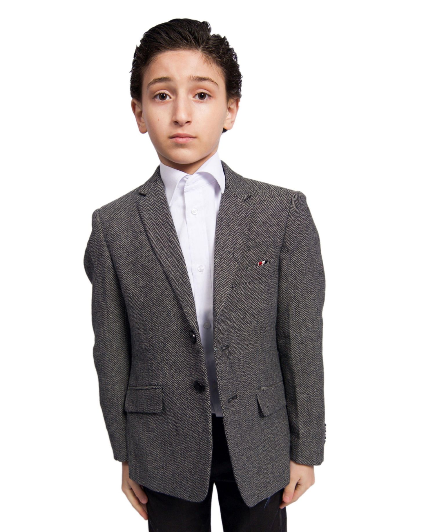 Boys Stylish Sports Coat BLACK, S/8