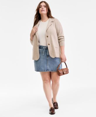 Plus Size 100% Cashmere Blazer, Macy's Exclusive
