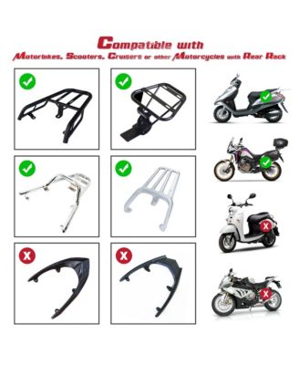  17 5/16" x 14 15/16" x 11"  AHR 35L Motorcycle Tour Tail Box Scooter Trunk Storage Lock Carrier Case for Helmet