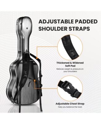 Hard ABS Hardshell with Backpack Straps Dreadnought Acoustic Guitar Case