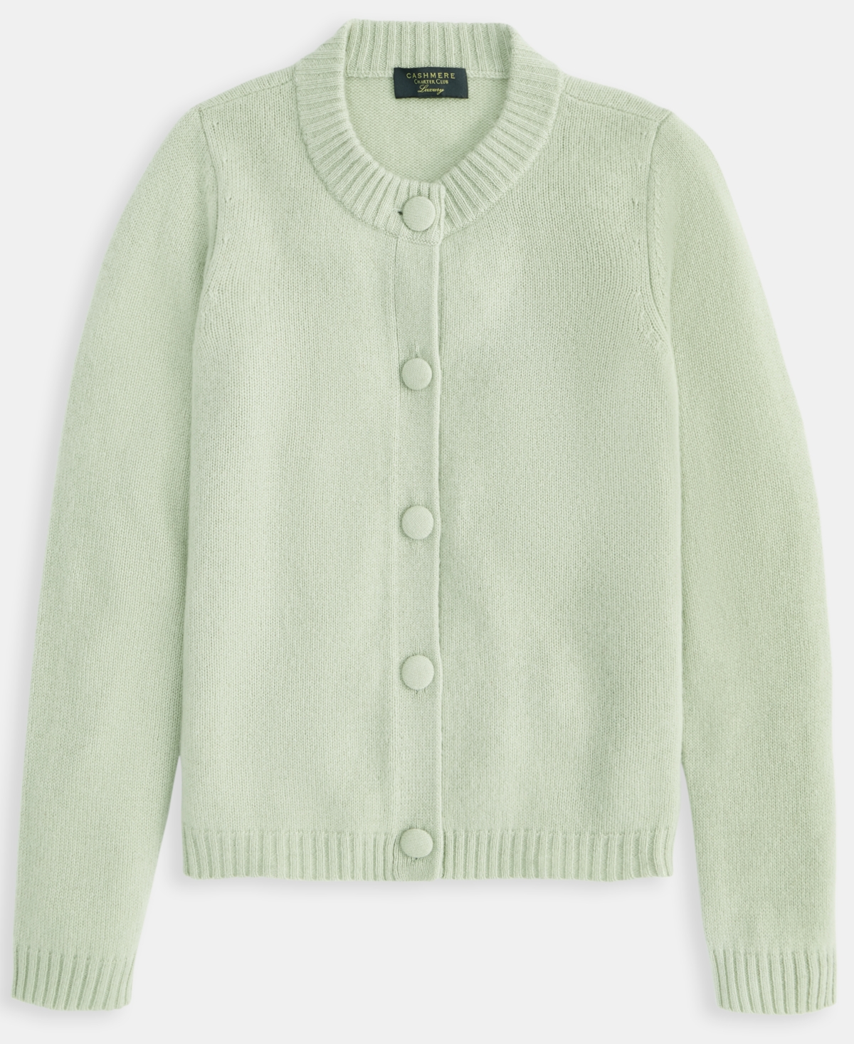 Charter Club Women's 100% Cashmere Chunky Crewneck Cardigan, Macy's Exclusive In Multi