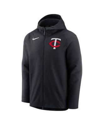 Men's Black Minnesota Twins Authentic Collection Player Therma Full-Zip Hoodie