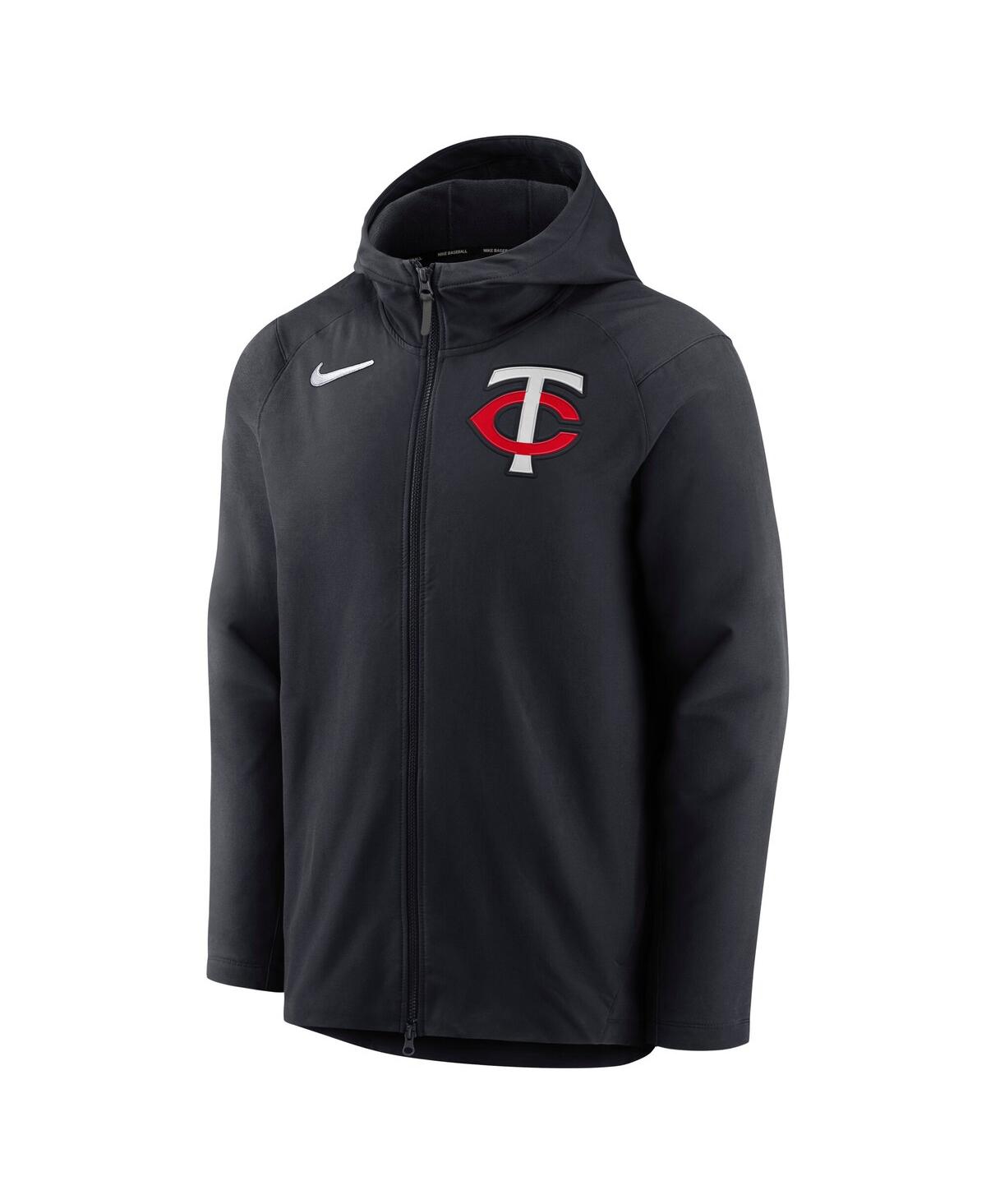 Nike Men's Black Minnesota Twins Authentic Collection Player Therma Full-zip Hoodie In Black