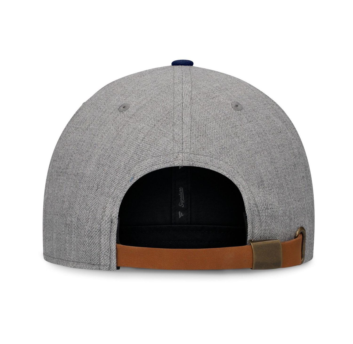 Men's Heather Gray Washington Capitals Elements Flat Brim Leather Strap back Hat