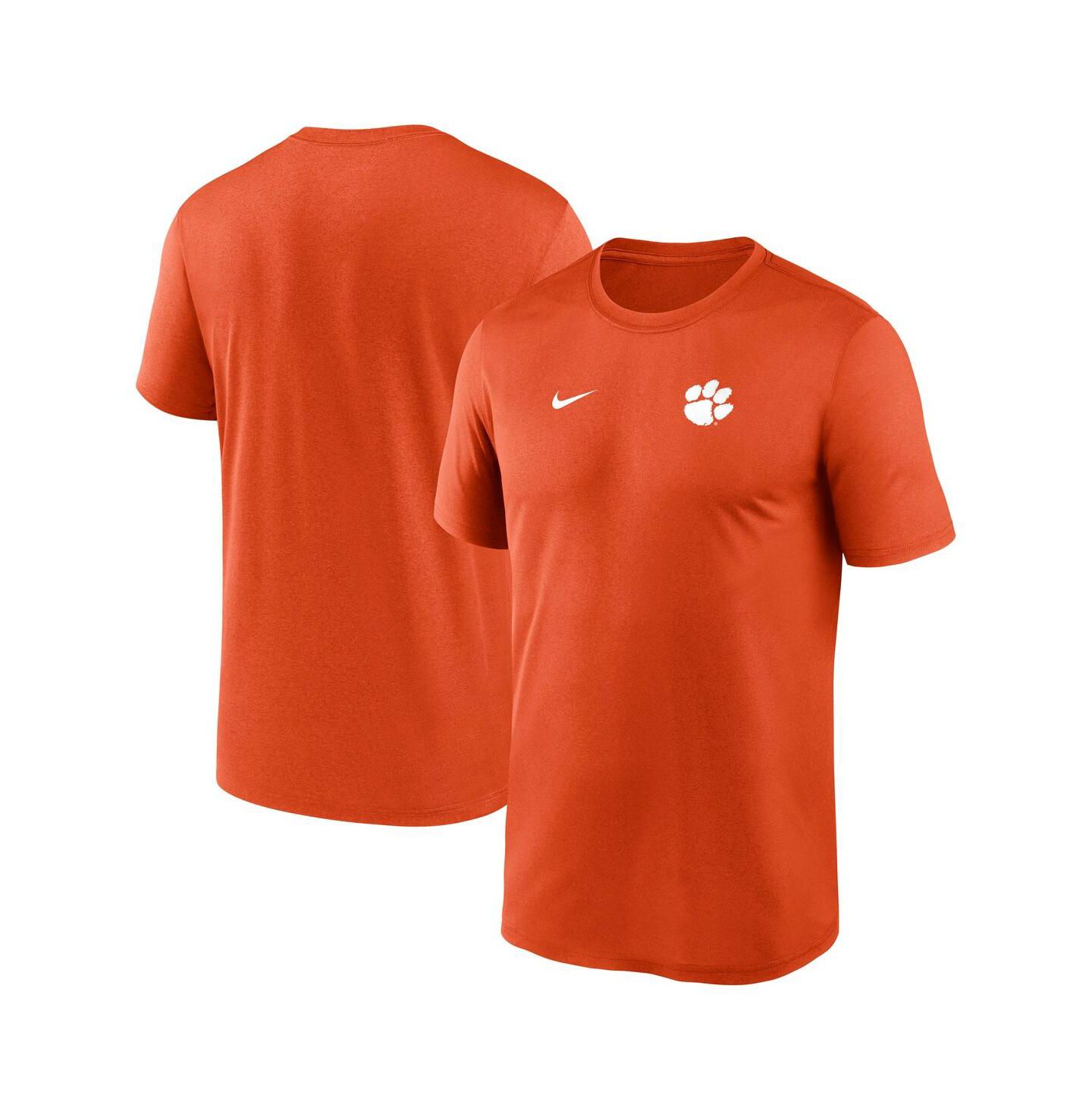Мужская футболка Nike Orange Clemson Tigers 2025 Sideline Small Logo Legend Performance — фото 1