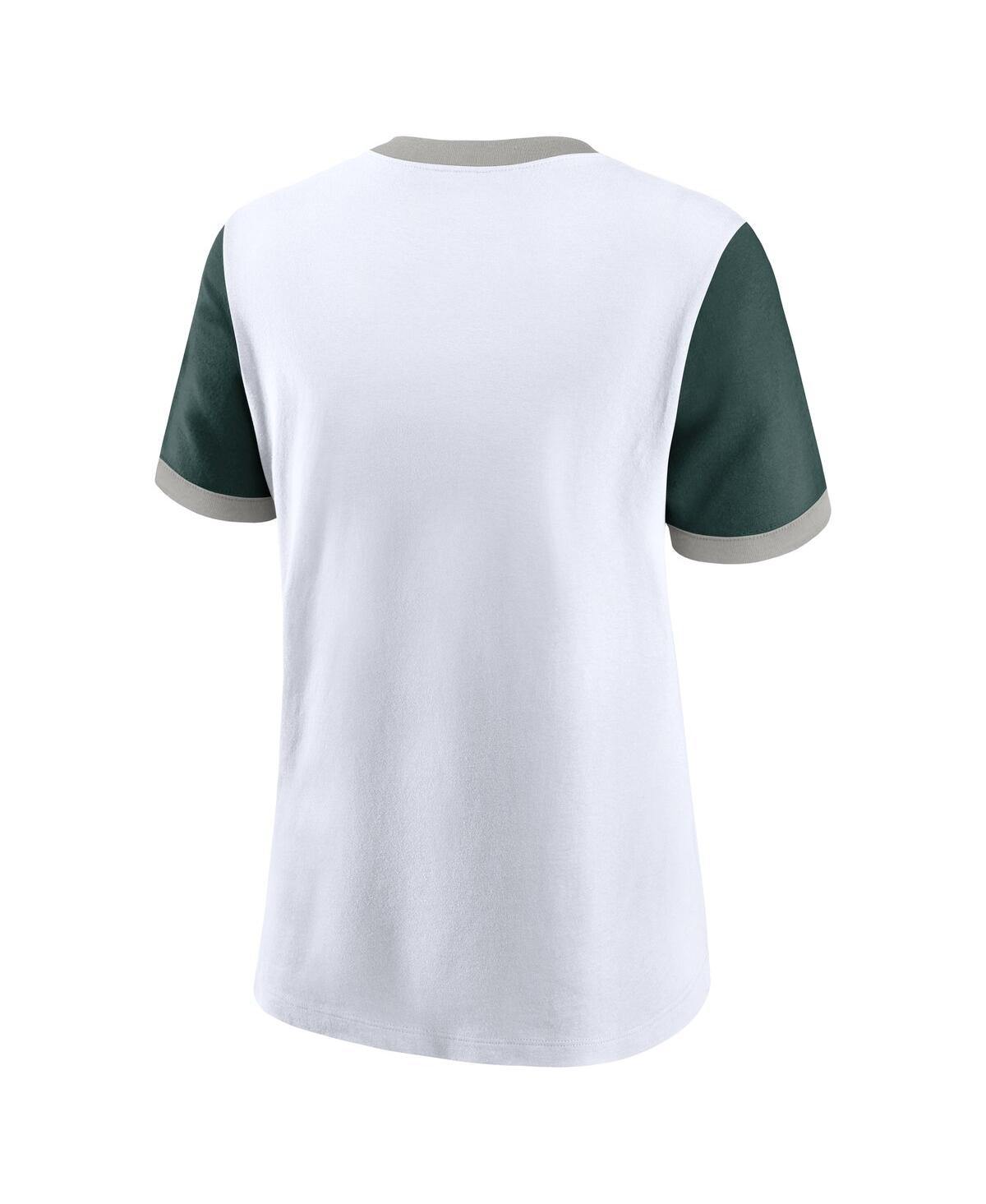 Nike Women's White Michigan State Spartans Legacy Fundamental Expression Tri-blend T-shirt