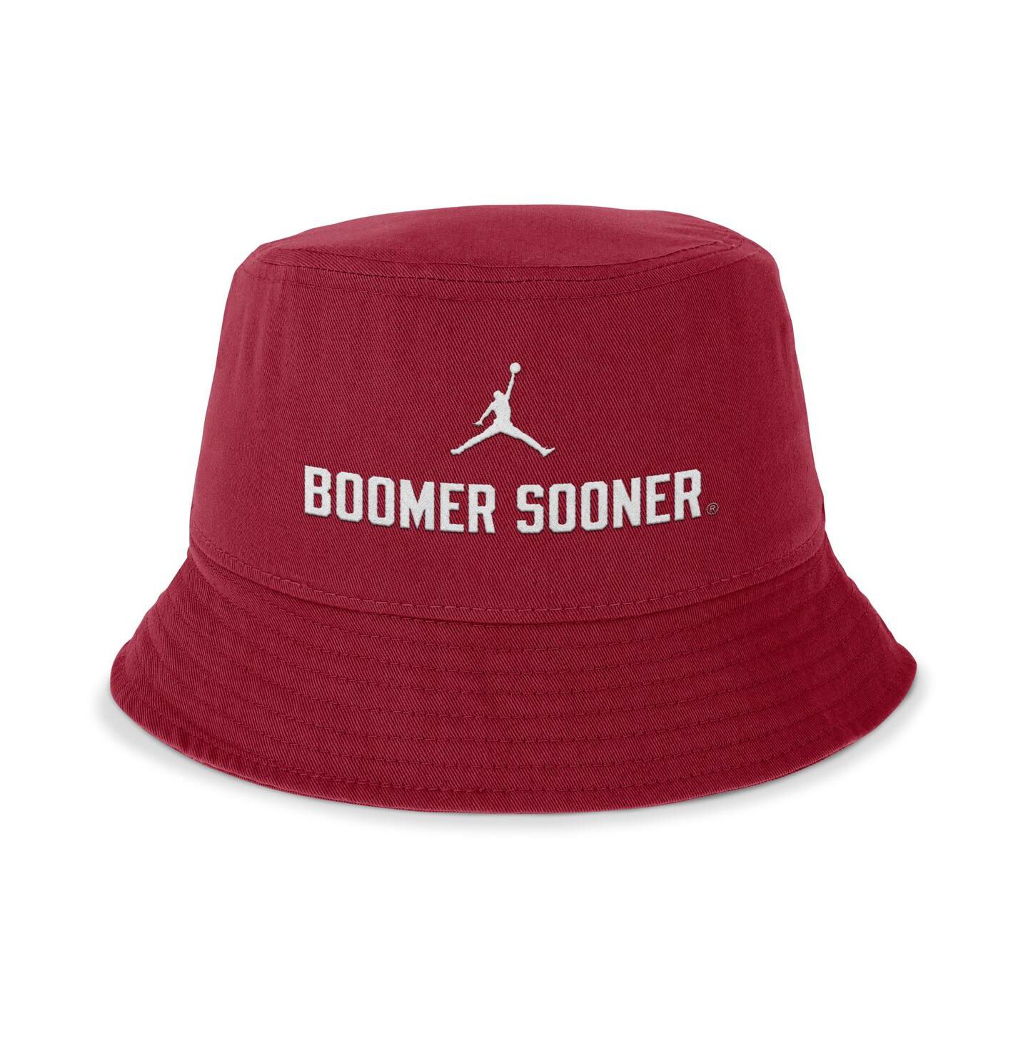 Мужская панама Jordan Crimson Oklahoma Sooners Local Apex Bucket Hat — фото 4
