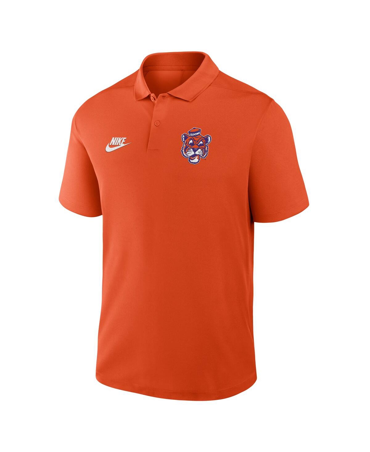 Nike Men's Orange Clemson Tigers Primetime Victory Legacy Vault Logo Performance Polo Shirt In Orange