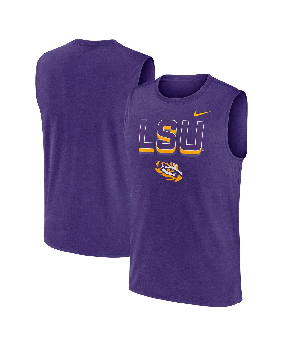 Nike Men's Purple Lsu Tigers Primetime Tricode Legend Performance Tank Top In Purple