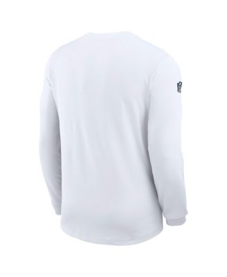 Men's White Dallas Cowboys Sideline Coaches UV Performance Long Sleeve T-Shirt