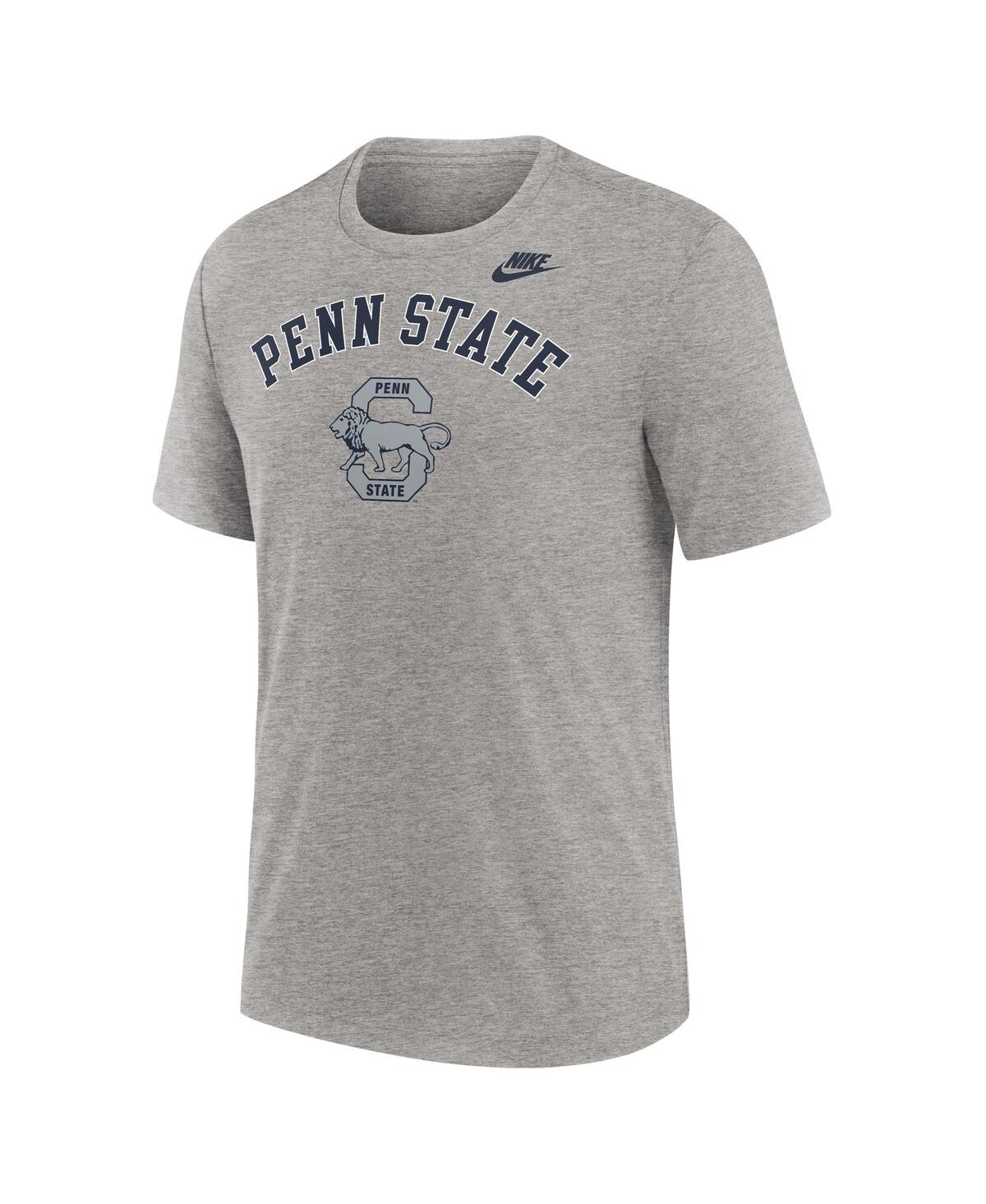 Nike Heather Gray Penn State Nittany Lions Legacy Arch Tri-blend T-shirt In Gray