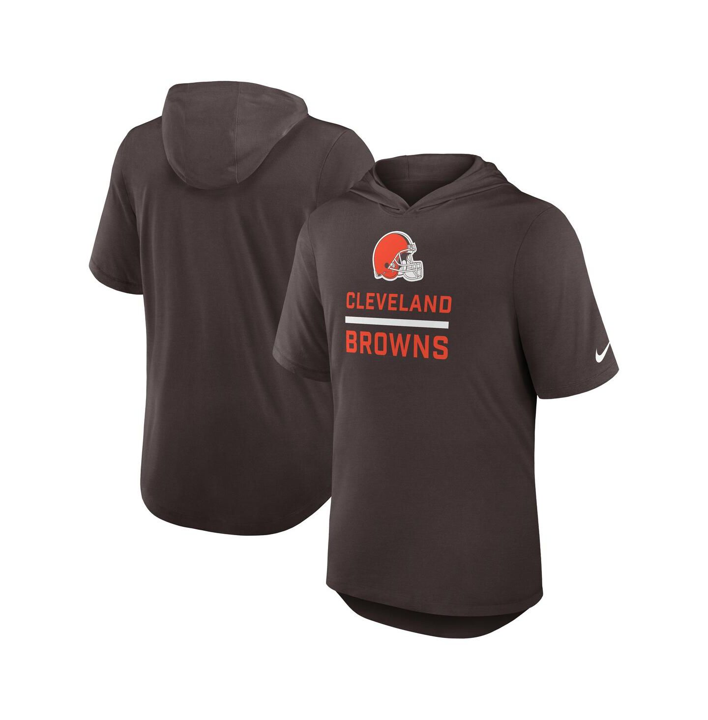 Мужское худи Nike Brown Cleveland Browns Lockup Tri-Blend T-Shirt — фото 1