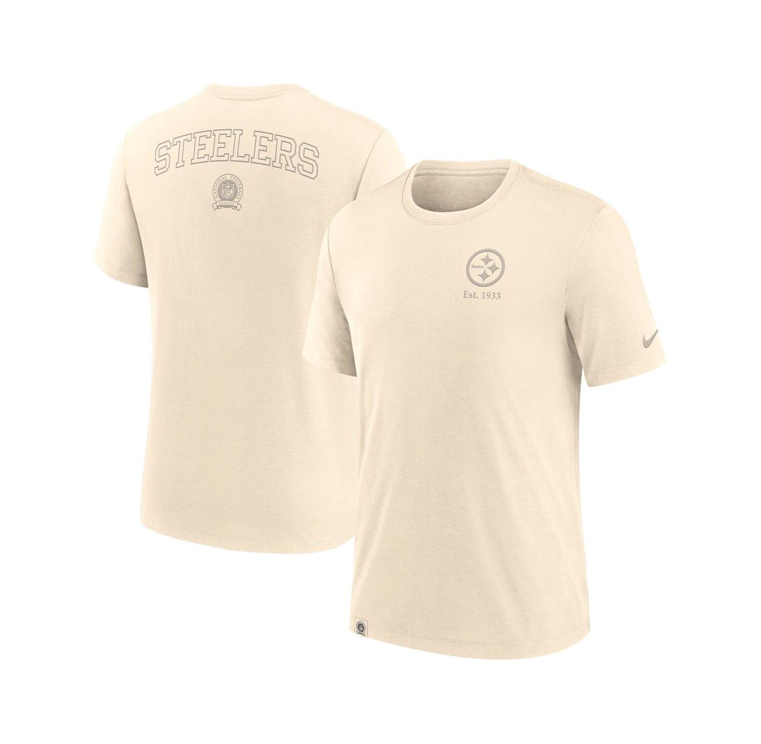 Men's Cream Pittsburgh Steelers Glory Tri-Blend T-Shirt