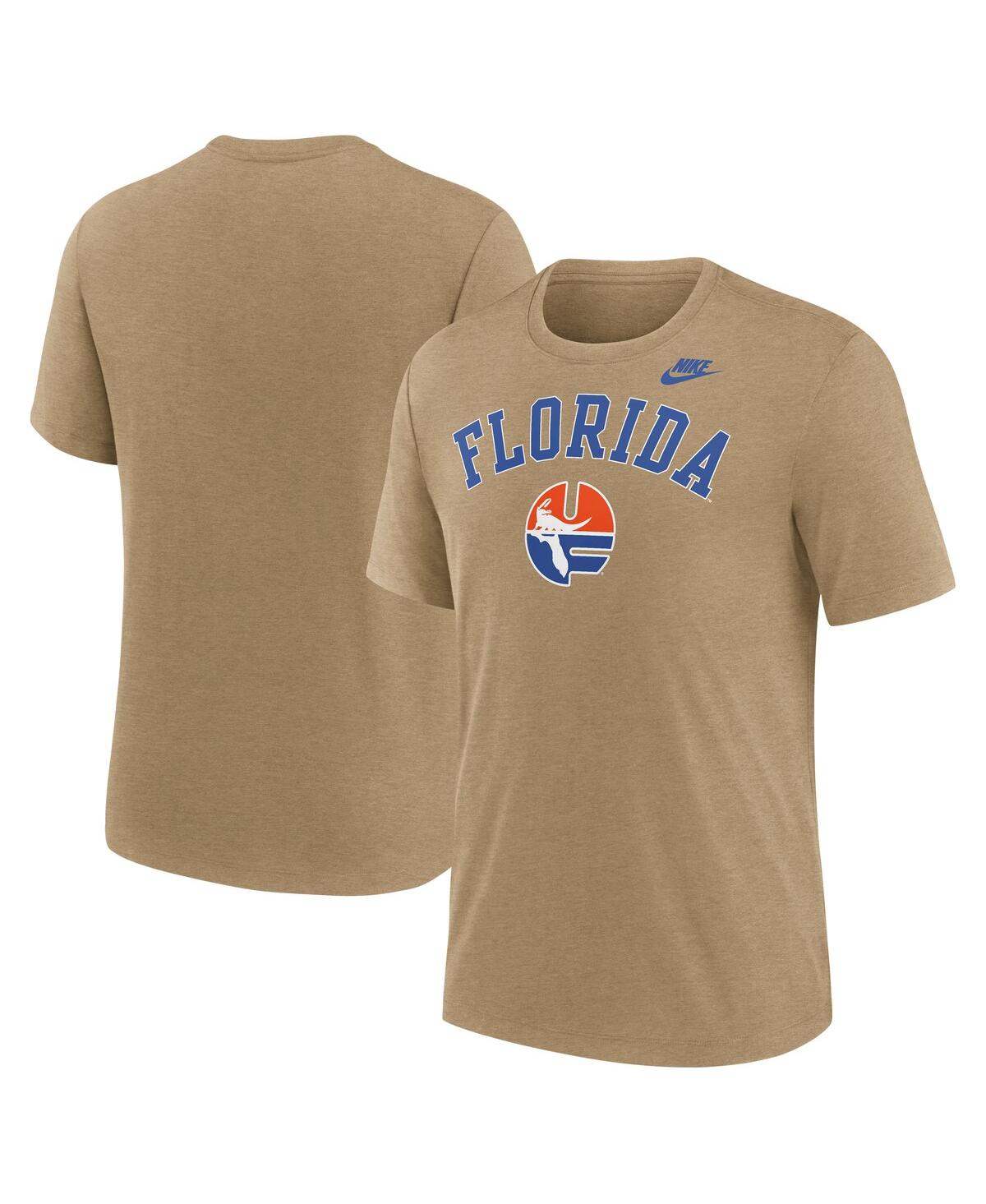 Nike Men's Heather Light Brown Florida Gators Legacy Arch Tri-Blend T-Shirt - Light Brown