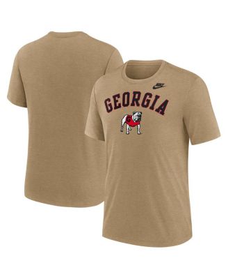 Nike - Men's Heather Light Brown Georgia Bulldogs Legacy Arch Tri-Blend T-Shirt