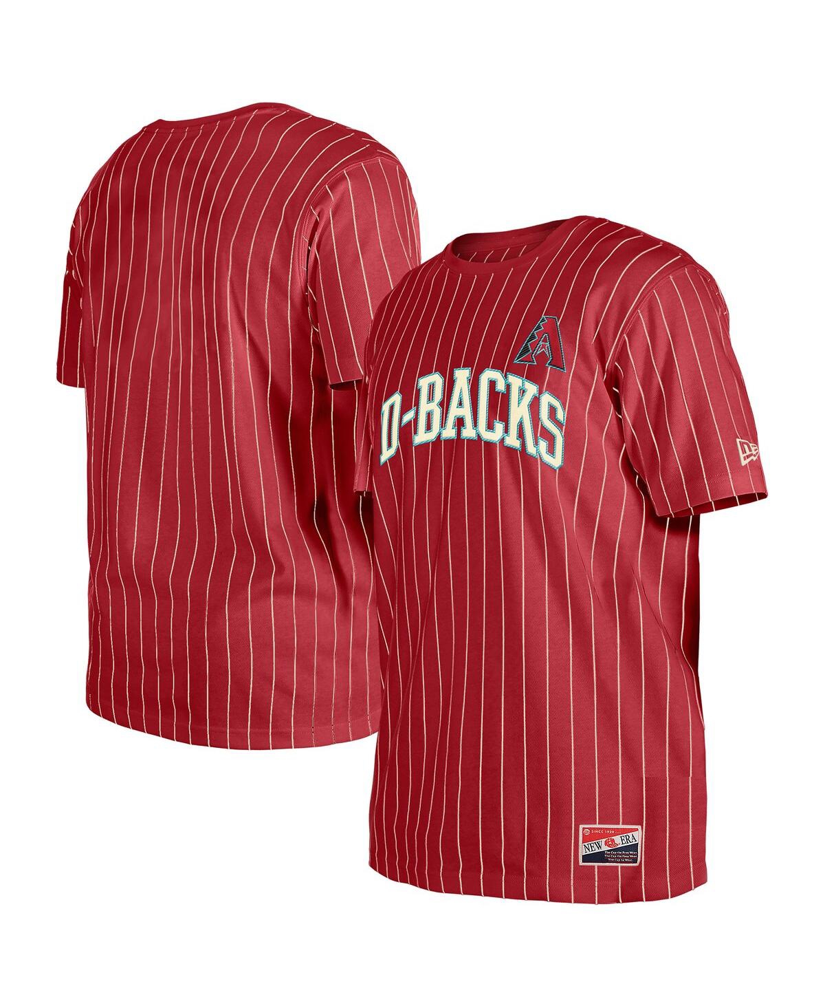 Men's Red Arizona Diamondbacks Throwback Pinstripe T-Shirt - Red
