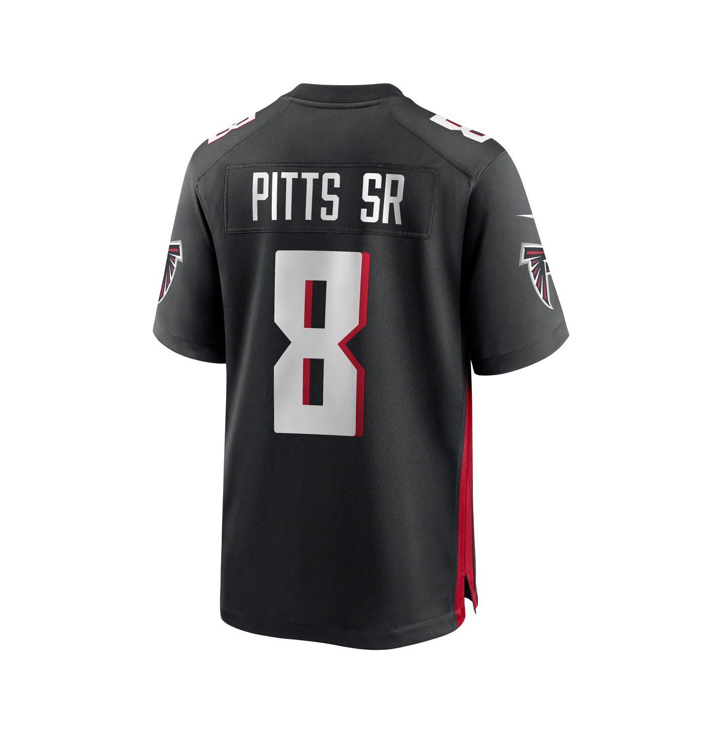 Мужской топ Nike Kyle Pitts Sr. Black Atlanta Falcons Team Game Jersey — фото 2