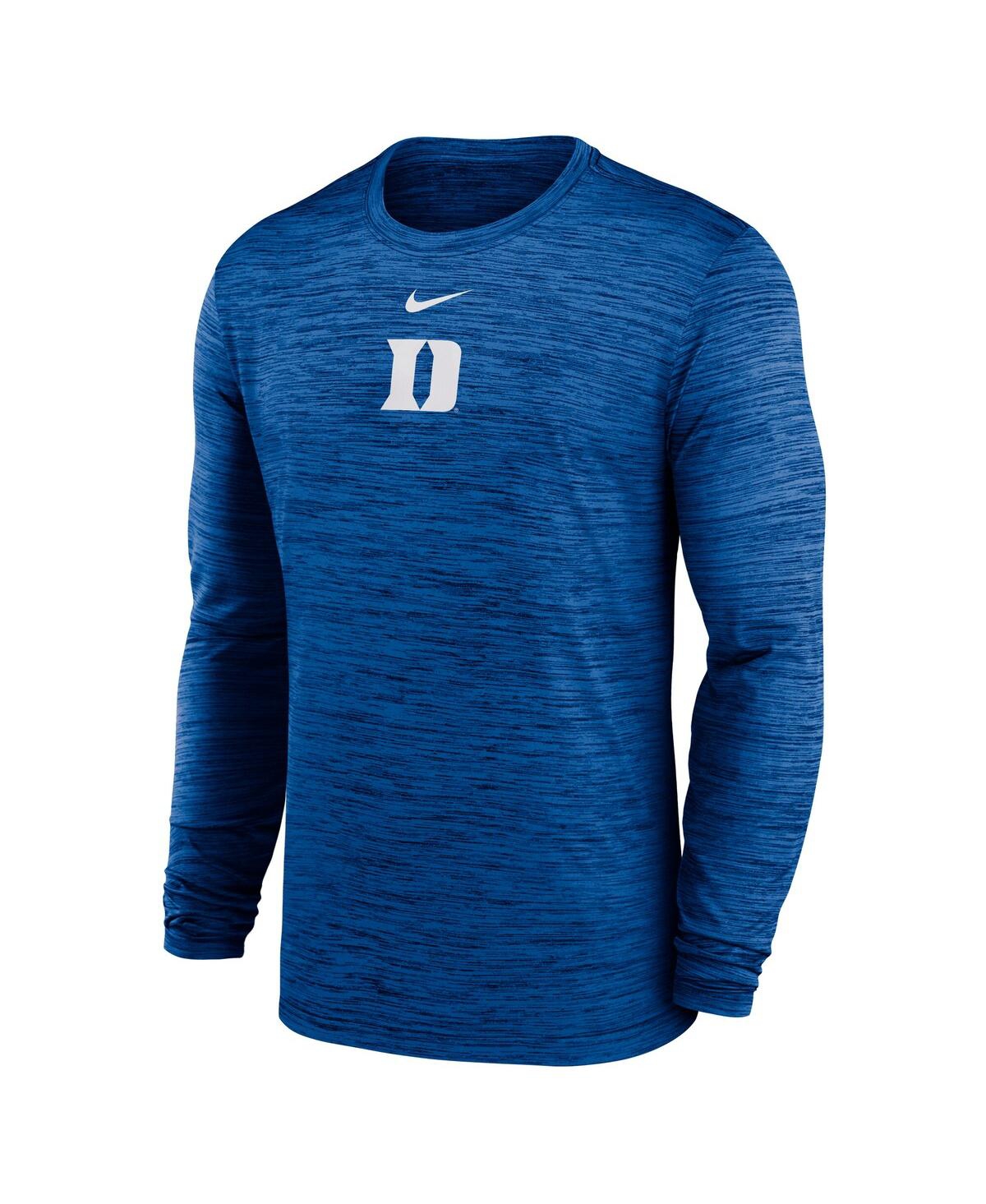 Nike Royal Duke Blue Devils 2025 Sideline Velocity Performance Long Sleeve T-shirt