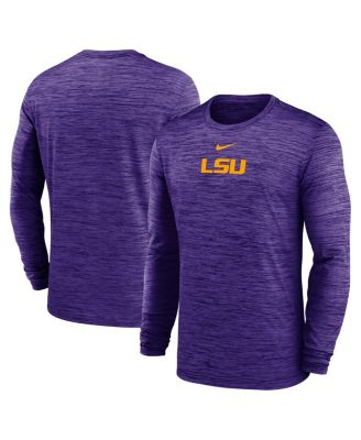 Nike - Men's Purple LSU Tigers 2025 Sideline Velocity Performance Long Sleeve T-Shirt
