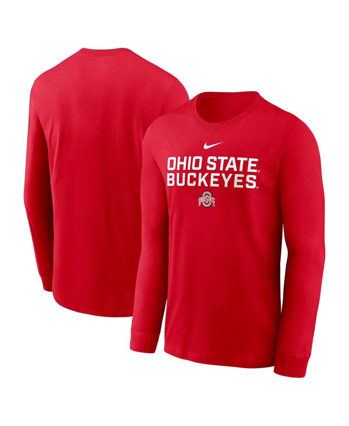 Nike Scarlet Ohio State Buckeyes 2025 Sideline Performance Long Sleeve T-shirt