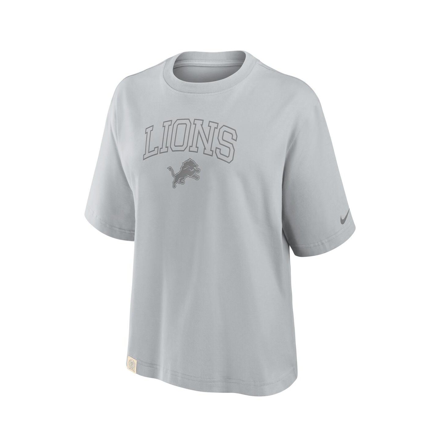Женская футболка Nike Gray Detroit Lions Glory Arch Boxy — фото 2