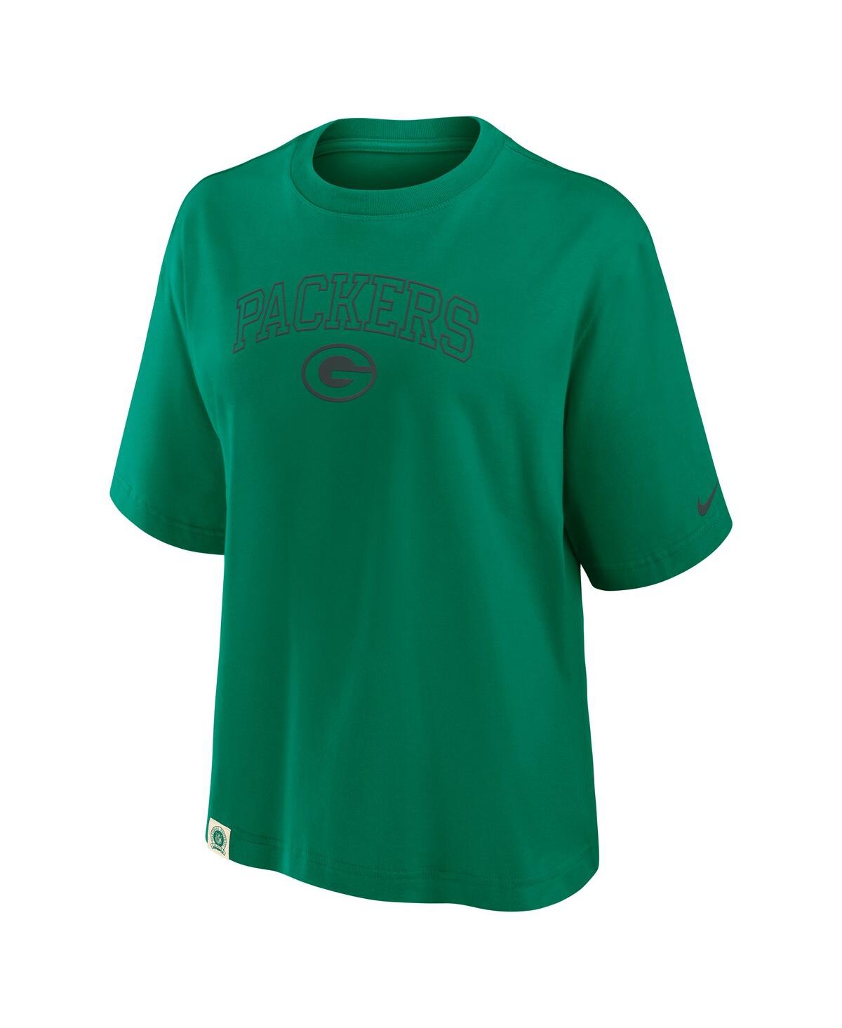 Nike Green Bay Packers Arch Boxy  Women's Nfl T-shirt In Green