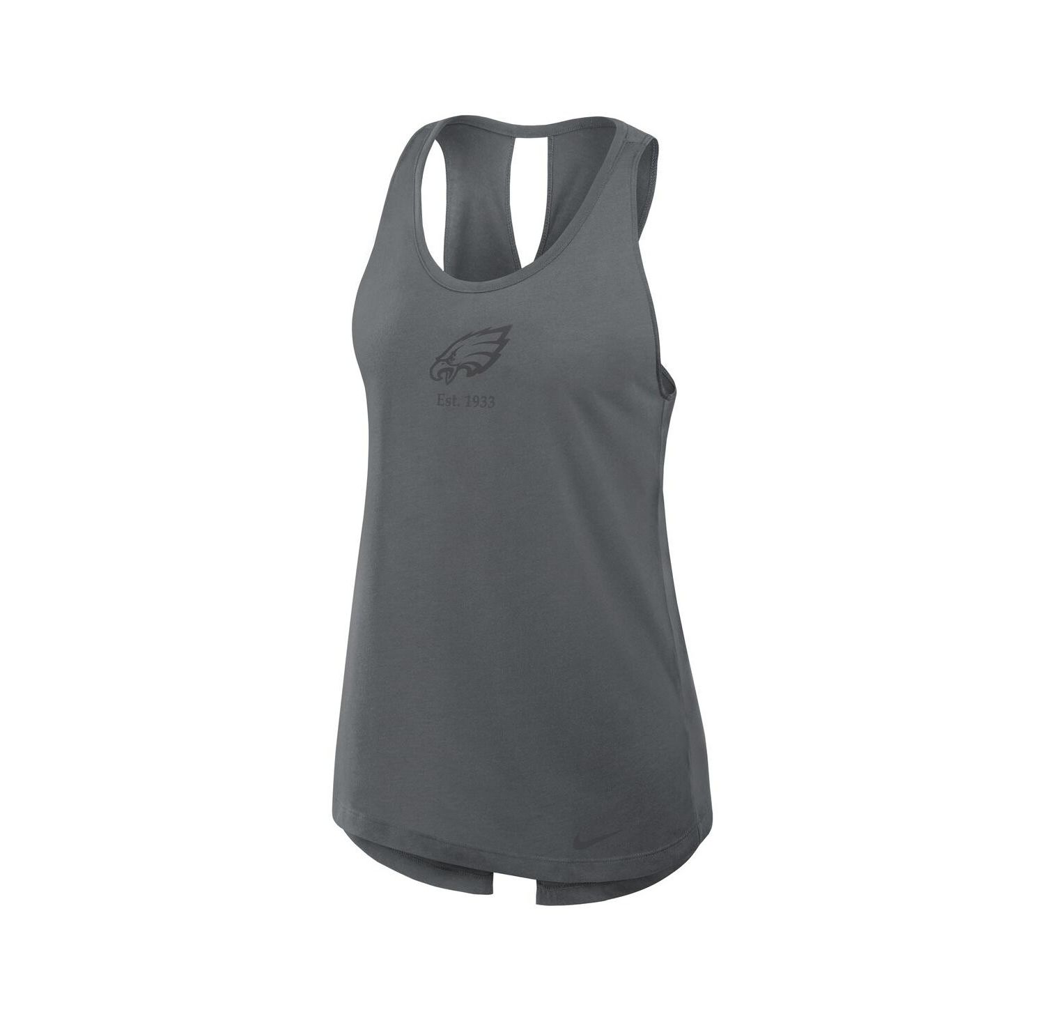 Women's Gray Philadelphia Eagles Glory Crisscross Performance Tank Top