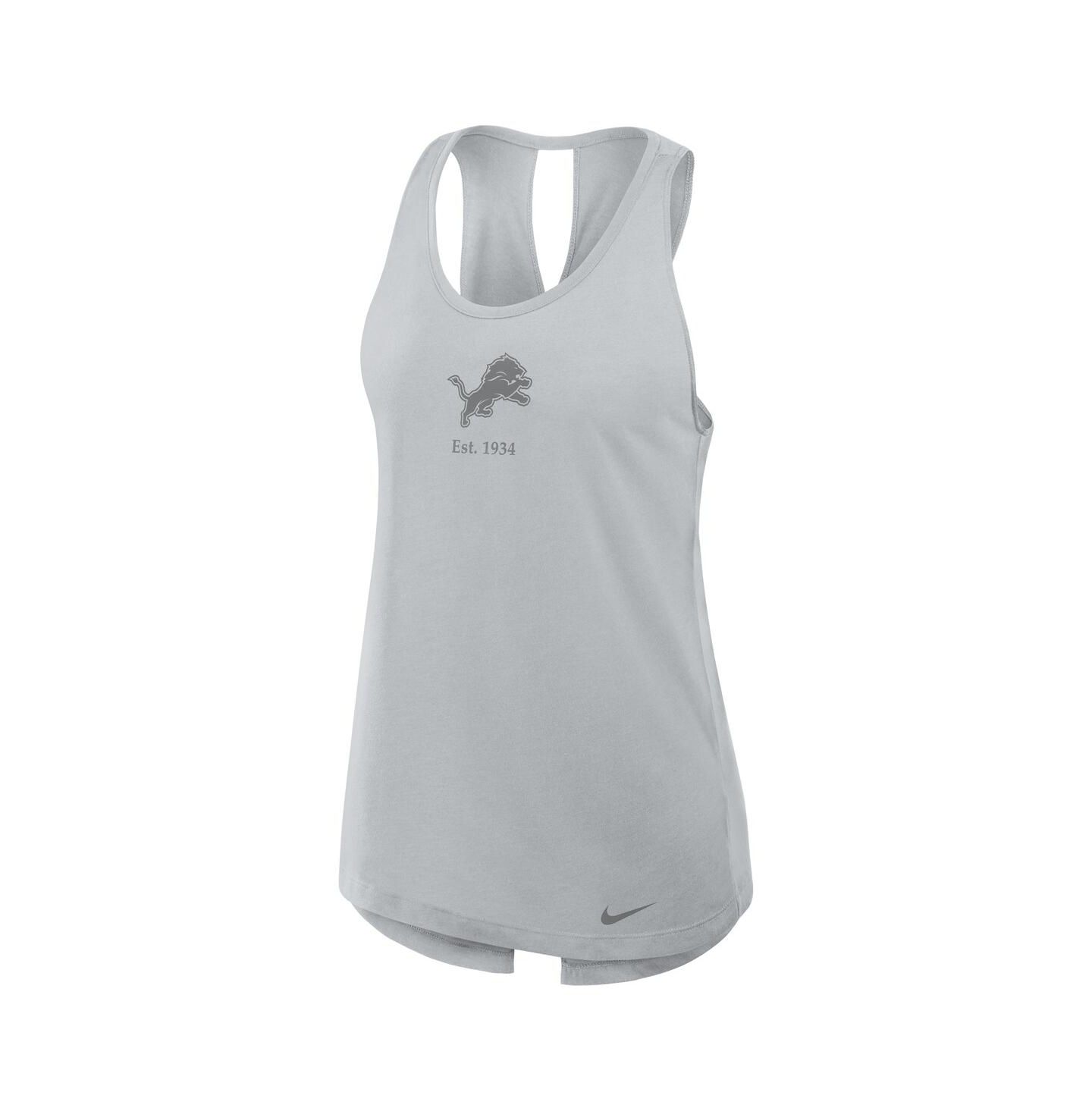 Женский топ Nike Gray Detroit Lions Glory Crisscross Performance — фото 3