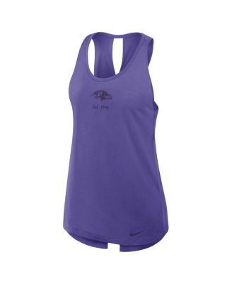 Women's Purple Baltimore Ravens Glory Crisscross Performance Tank Top