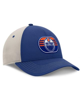 Men's Royal/Gray Edmonton Oilers 2025 Stanley Cup Playoffs Locker Room Trucker Adjustable Hat