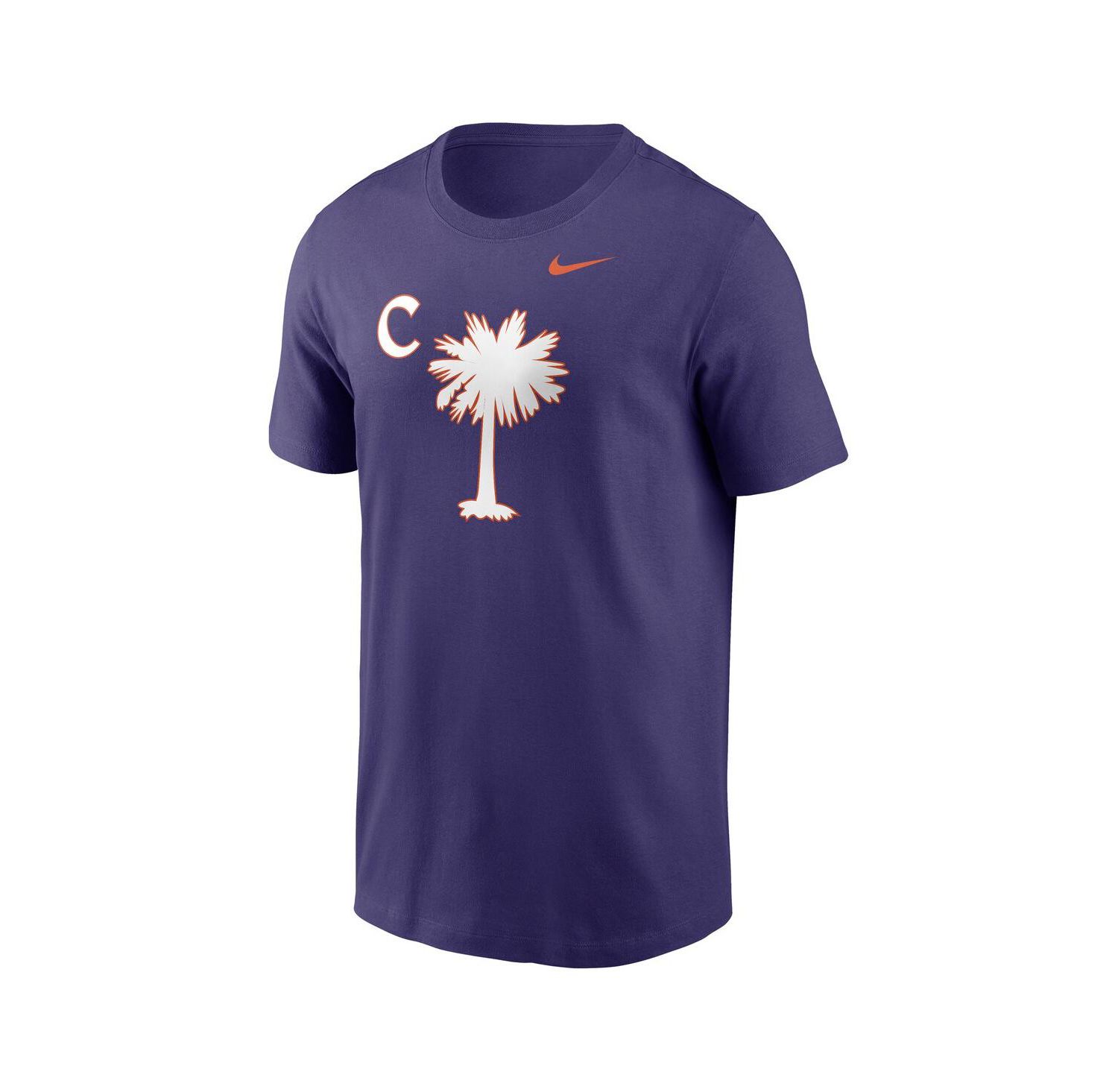 Men's Purple Clemson Tigers Palmetto C T-Shirt