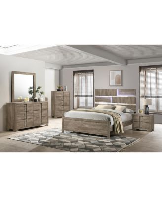 Dawson 5-Drawer Wooden Chest Dresser for Entryway, Bedroom, Light Brown