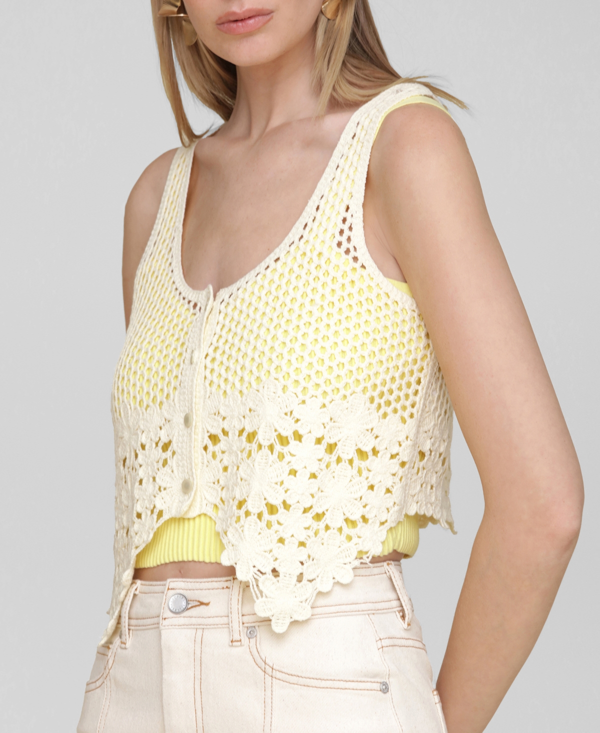 Shop Avec Les Filles Women's Crocheted Bandeau-lined Top