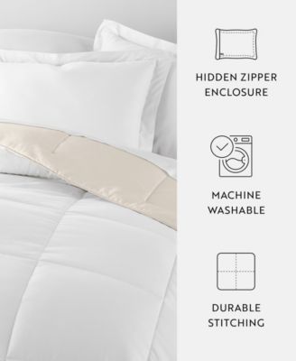 All Season Lightweight Down Alternative Reversible 3-Pc. Comforter Set, Full/Queen